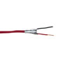 2C/18 AWG SOLID FPLR SHIELDED PVC- RED - 1000 FT