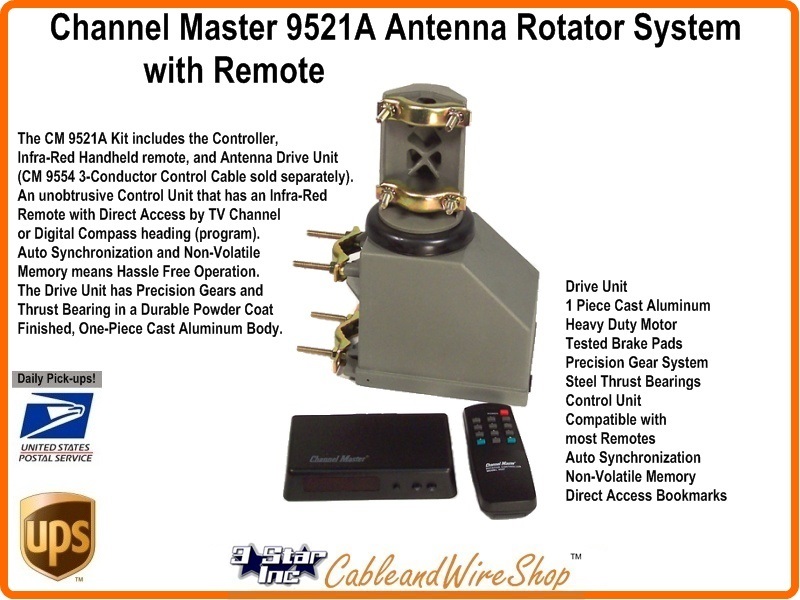 CM9521A Channel Master CM-9521A Complete TV Antenna Rotator System