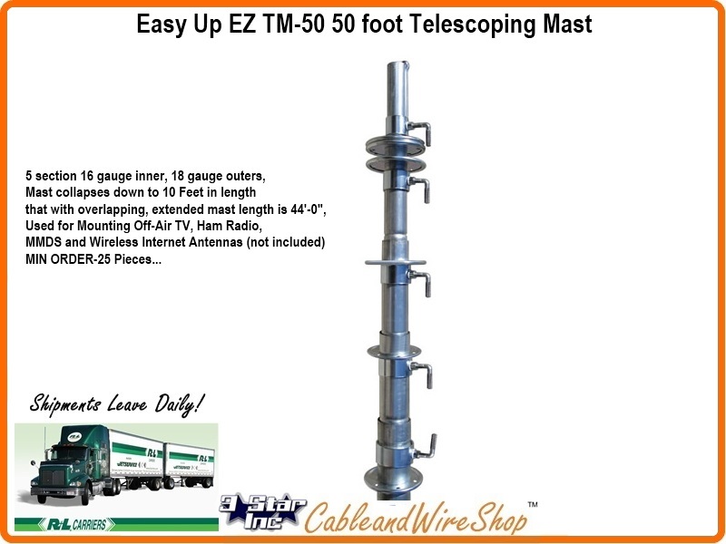 50 Foot Telescopic Antenna Pole