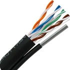Cat6 Aerial Cable w/ Messenger Wire 1000 FT