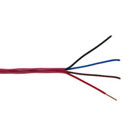 4C/18 AWG SOLID FPLR PVC- RED - 500 FT