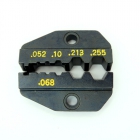 RG-58 & RG-59 Interchangeable Die for standard ratcheting crimper tools | .052″, .068″, .100″, .213″, and .255″ Hex Dies