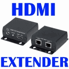 HDMI Extender uses two (2) Cat5E/Cat6 Cables