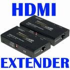 HDMI Extender uses one (1) Cat5E/Cat6 Cable