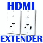 HDMI Wall Plate Extender uses two (2) CAT5e/CAT6 Cables