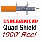 RG11 Quad Shield Burial Coaxial Cable 1000' T