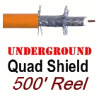 RG11 Quad Shield Burial Coaxial Cable 500' T