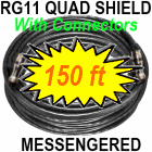 RG11 QUAD Shield Coaxial Cable for Aerial 150 Feet