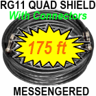 RG11 QUAD Shield Coaxial Cable for Aerial 175 Feet