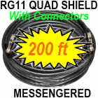 RG11 QUAD Shield Coaxial Cable for Aerial 200 Feet