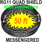 RG11 QUAD Shield Coaxial Cable for Aerial 50 Feet