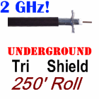 RG6 Underground Coaxial Cable 77% 250 Feet Digital
