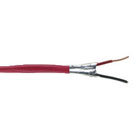2C/16 AWG SOLID FPLR SHIELDED PVC- RED - 1000 FT