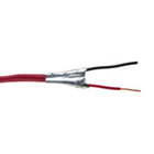 2C/18 AWG SOLID FPLR SHIELDED PVC- RED - 1000 FT