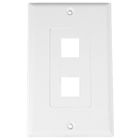 Decora Style Wall Plate with Two Port Keystone Strap