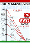 ROHN 55G Complete 280 Foot 90 MPH Guyed Tower R-55G90R280