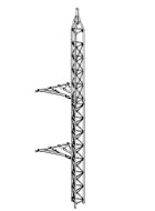 ROHN 55G 50 Foot Bracketed Tower R-55BRKT050