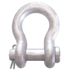 3/8 inch Round Pin Galvanized Shackle R-3/8S