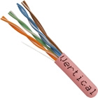 1000 FT CAT5e Network Cable Solid Conductor Pink