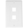 Decora Style Wall Plate with Two Port Keystone Strap