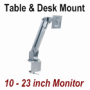 LCD Monitor Table & Desk Mount for 10 to 23" TV Displays