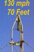 ROHN 25G Complete 70 Foot 130 MPH Guyed Tower R-25G130R070