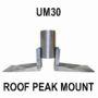 ROHN Telescopic Antenna Mast Universal Roof Peak Ridge Roof Mount R-UM30