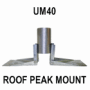 ROHN Telescopic Antenna Mast Universal Roof Peak Ridge Roof Mount R-UM40