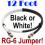 12 Foot RG6 Coaxial Jumper Cable