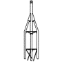 ROHN 45AG1 9 Foot Tower Top Cap Section with 1.66 inch O.D. Pinnacle Mast