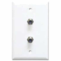 Dual Satellite Cable TV F Port Wall Plate