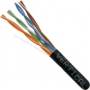 1000 FT Bulk Black Cat5e Plenum Network Cable