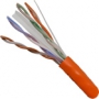 Bulk Category 6 Cable in Orange CMR UTP 1000 FT