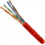 1000 FT CAT5e Network Cable Solid CMR Riser in Red