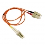 LC to SC Multimode Duplex Fiber Optic 2.0mm Patch Cable