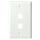 2 Port Keystone Wall Plate in White or Almond