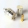 N Male Connector for Coaxial Cable | Silver on Brass | Gold Center Pin | LMR400 / RG-213 / RG-11